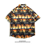 Fashionable Hawaiian Ice Silk Inch Shirt Man