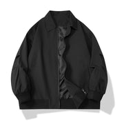 Outdoor Leisure Loose Jacket Teen Trend Japanese Style Workwear Polo Collar Solid Color Coat