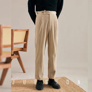 Autumn And Winter Corduroy Suit Pants Man Pair Pleated Design Loose Straight