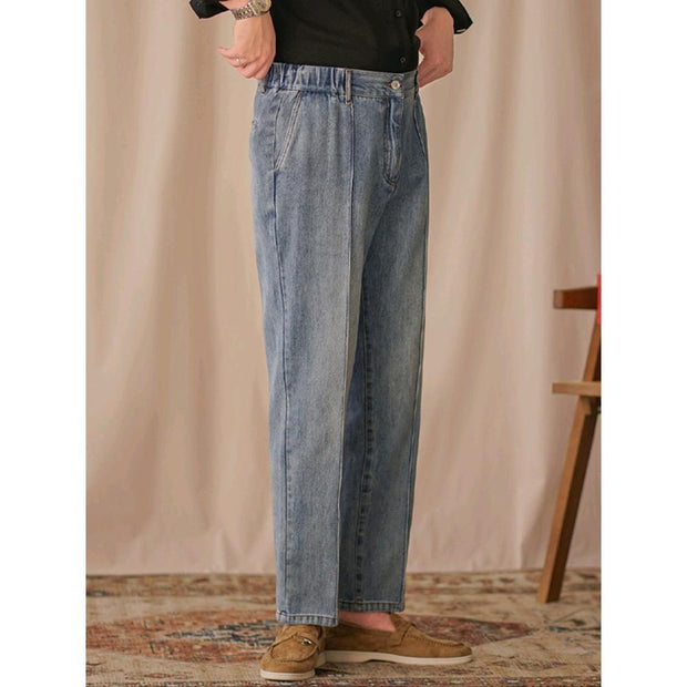 British Business Elastic Waist Cropped Pants