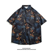 Fashionable Hawaiian Ice Silk Inch Shirt Man