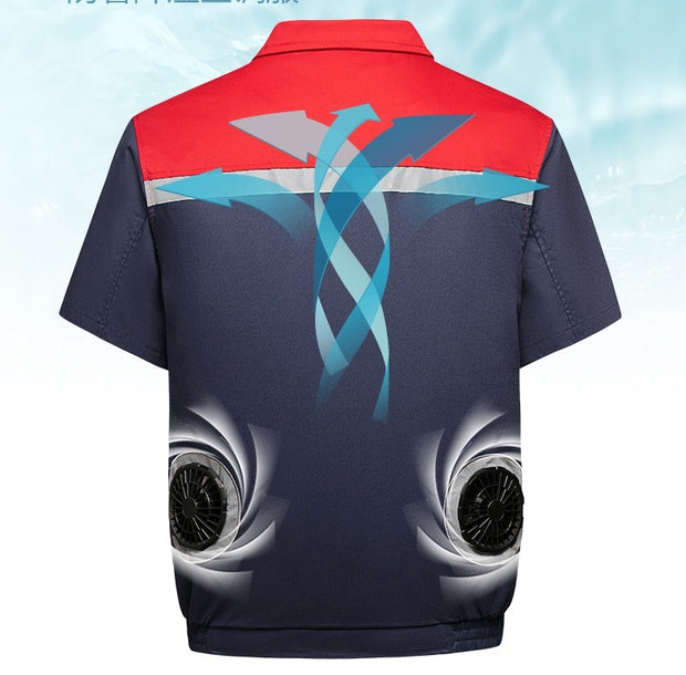 Summer Cooling Jacket With Reflective Stripe Cooling And Heatstroke Prevention Air Conditioning Clothes