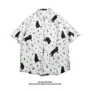 Fashionable Hawaiian Ice Silk Inch Shirt Man