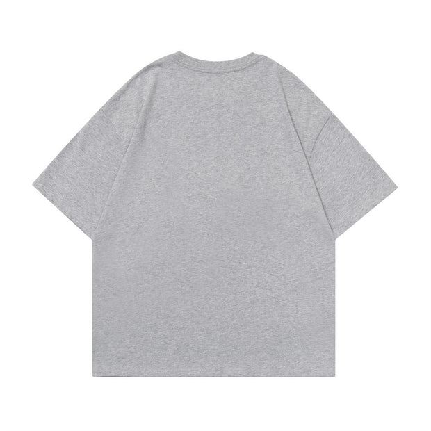 Kitten Paste Cloth Embroidery Short Sleeve Men