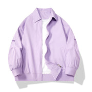 Outdoor Leisure Loose Jacket Teen Trend Japanese Style Workwear Polo Collar Solid Color Coat